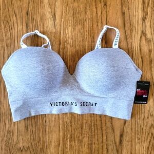 NWT Victoria’s Secret Perfect Comfort Wireless Bra Push Up, Large Gray